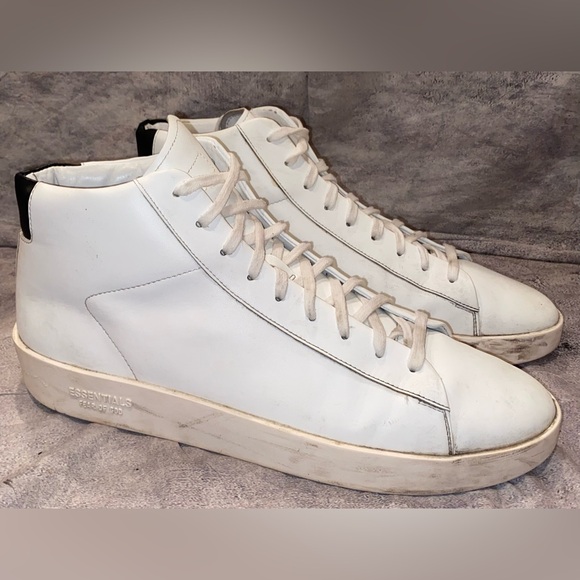 Fear Of God Essentials Tennis Court Mid Sneakers Train Shoes Leather 11 44 Italy - Picture 1 of 10
